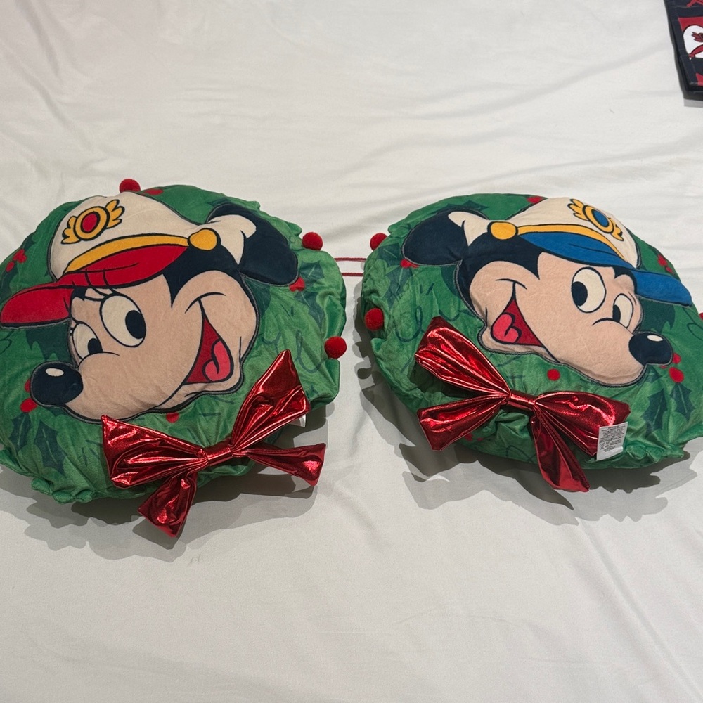 Mickey Mouse Green Decorative Pillows